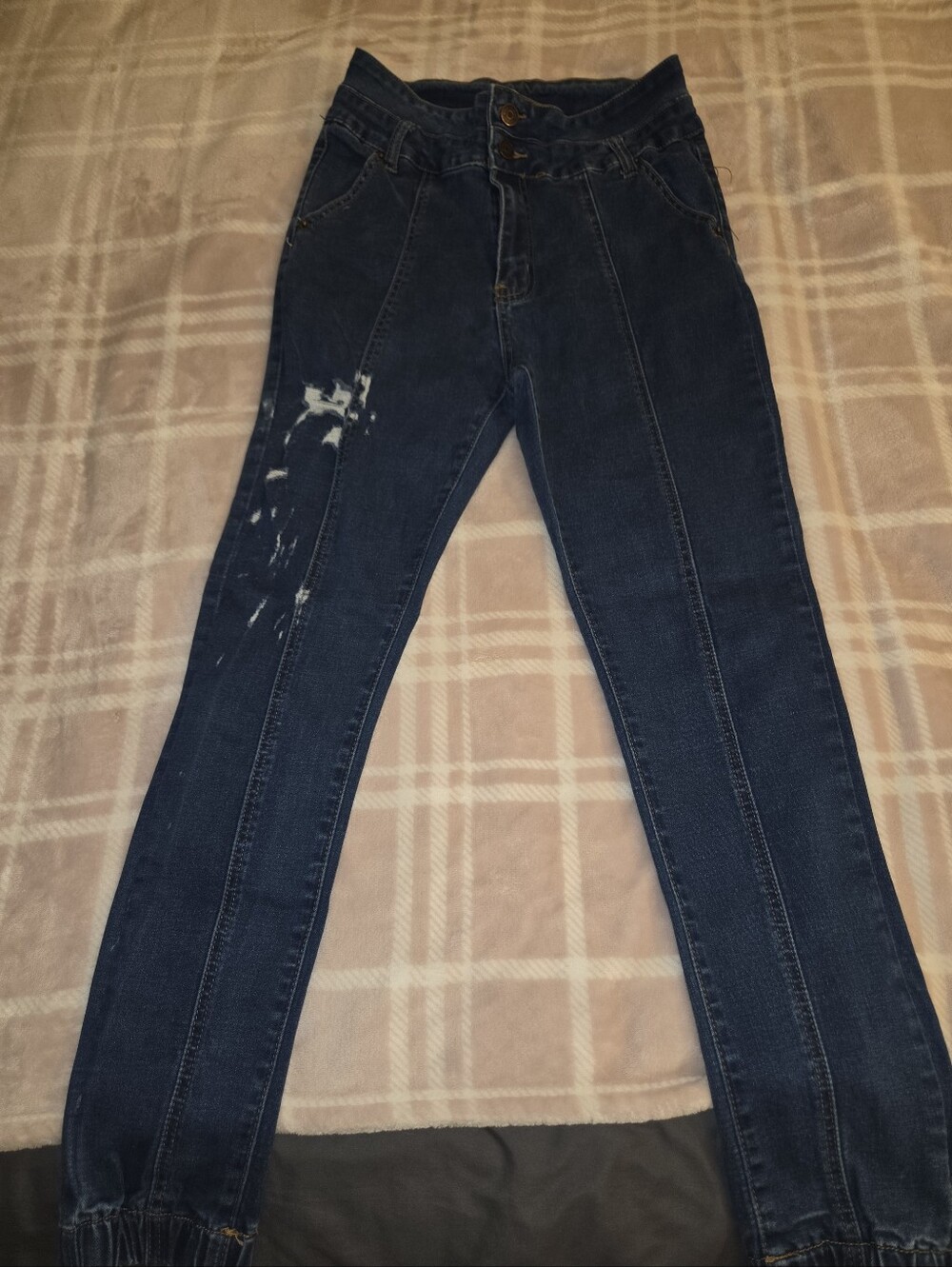 Vince Blue.C High-Waisted Distressed Skinny Jogger Jeans Size 9
